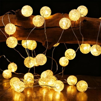 Liyade krištáľové gule, reťazec svetiel 2m, 20 LED diód s časovačom, 2m, 20 LED korálikov