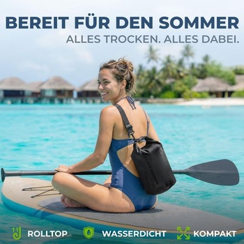 Nordlight Dry Bag Vodeodolná taška Vodeodolná taška Taška na nosenie 2 l Čierna (nepriehľadná)