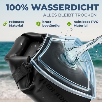 Nordlight Dry Bag Vodeodolná taška Vodeodolná taška Taška na nosenie 2 l Čierna (nepriehľadná)