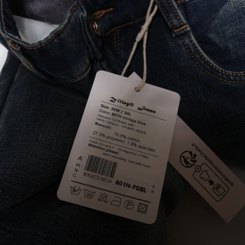Pánske termo džínsy, zimné džínsy s teplou podšívkou a fleecovou podšívkou, 32W / 34L, 801h, vintage