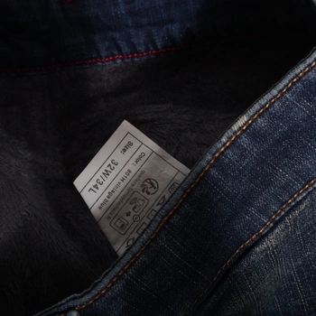 Pánske termo džínsy, zimné džínsy s teplou podšívkou a fleecovou podšívkou, 32W / 34L, 801h, vintage