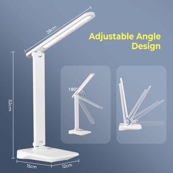 Bezdrátová LED stolní lampa Diboniur 1800 mAh, bílá