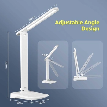 Bezdrôtová LED stolná lampa Diboniur 1800 mAh, biela