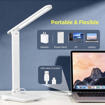 Bezdrátová LED stolní lampa Diboniur 1800 mAh, bílá