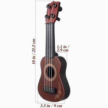 Kisangel Dětská hračka Ukulele Plastová kytara Hudební nástroj Mini ukulele pro začátečníky Učící