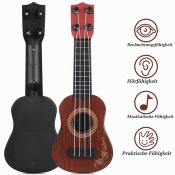 Kisangel Dětská hračka Ukulele Plastová kytara Hudební nástroj Mini ukulele pro začátečníky Učící