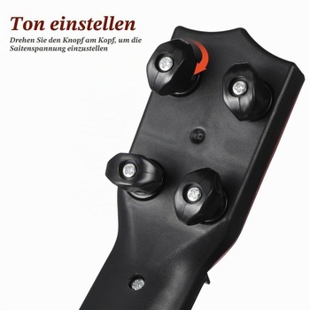 Kisangel Detská hračka Ukulele Plastová gitara Hudobný nástroj Mini ukulele pre začiatočníkov Učiaci