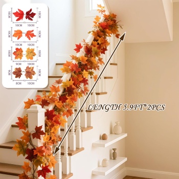 Girlanda PLACHIDAY jesenná, 2 x 1,8 m