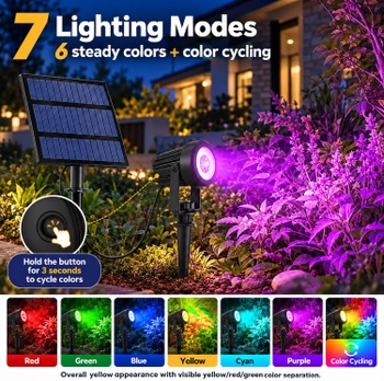 Solárne lampy T-SUNUS viacfarebné, záhradné