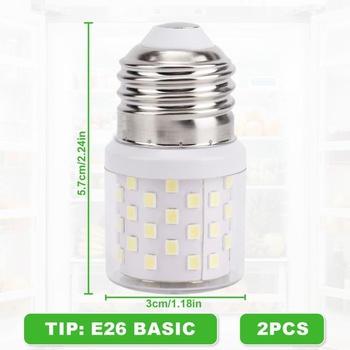 Penitue 2 ks žiaroviek do chladničky Náhrada za KEI D34L, AC 100-265V 3,5W LED žiarovky do chladničky