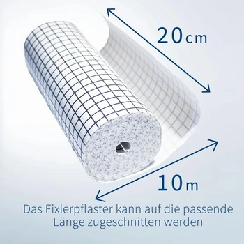 Fixačná náplasť ABENA 20 cm x 10 m, rolka, biela, náplasť na rany, náplasť v roliach, náplasť v