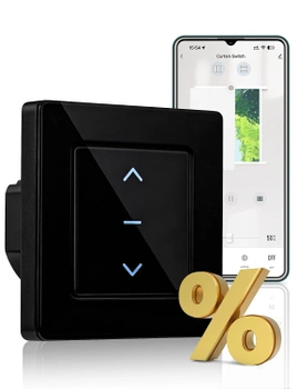 Spínač rolety WLAN MOES WS-Y-EUTC-N-BK-MS