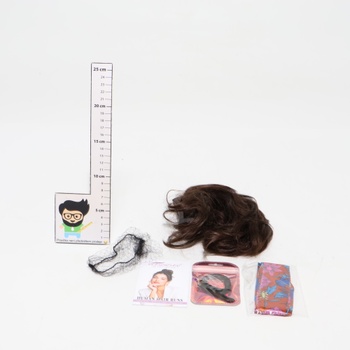 BARSDAR Culík s pazúrmi a flexibilnými drôtikmi, DIY 20cm pravé ľudské vlasy tmavo hnedý mix strapatý