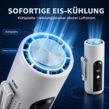 Ručný ventilátor ZONSUSE, mini ventilátor s chladiacou podložkou, prenosný ventilátor 3 v 1 sa