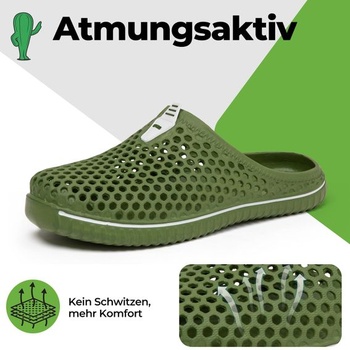 Dřeváky SAGUARO Pánské zahradní boty Dámské prodyšné Velikosti 36-45 41 EU Zelené