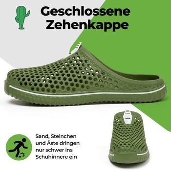Dřeváky SAGUARO Pánské zahradní boty Dámské prodyšné Velikosti 36-45 41 EU Zelené