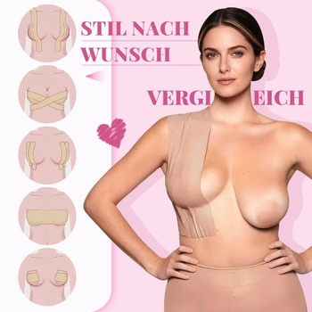 Sada opasok na prsia s 10 pármi vložiek na bradavky, samolepiaca podprsenka, push-up, veľkosť L, béžová