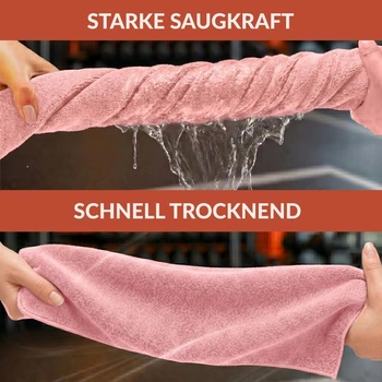Twinzen - Fitness uterák z mikrovlákna 120x50 - Rýchloschnúci, Vrecko na zips - Mäkký športový