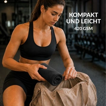 Twinzen - Fitness uterák z mikrovlákna 120x50 - Rýchloschnúci, Vrecko na zips - Mäkký športový