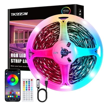 15m LED pásek, RGB LED pásek s dálkovým ovládáním a…
