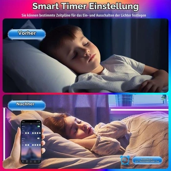 15m LED pásek, RGB LED pásek s dálkovým ovládáním a aplikací Bluetooth, stmívatelné, měnící se