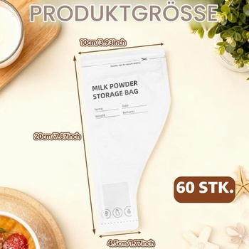 60 vopred uzavretých cestovných vreciek na proteínový prášok, úložné nádoby na proteínový prášok na