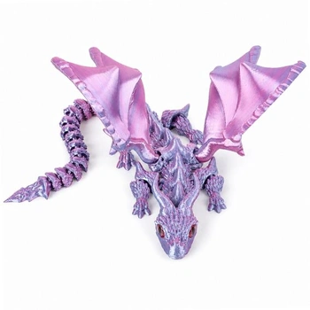 3D drak s krídlami, 30cm dračia hračka s očami