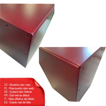 Detský cajon KC-37WR, s výškou sedadla 36 cm, vínovo červený - B