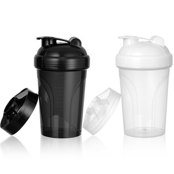 Proteínový šejker, 500ml s odmerkou, sitkom a skrutkovacím uzáverom, nepriepustný, odolný, bez BPA a