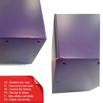 Detský cajon KC-37VT, s výškou sedadla 36 cm, fialový - B