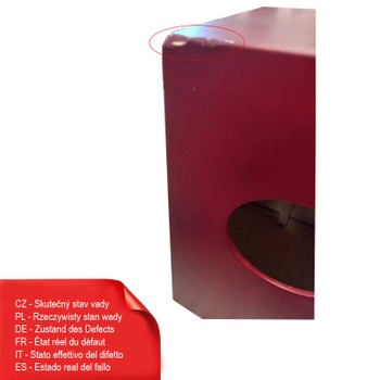Detský cajon KC-37WR, s výškou sedadla 36 cm, vínovo červený - B