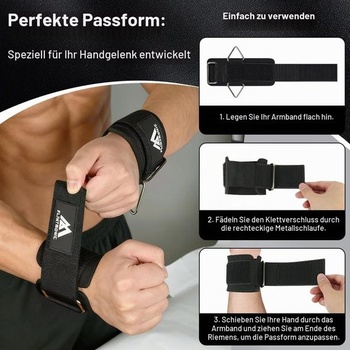 Flintronic 2dielne zápästné bandáže pre použitie v posilňovni, 7mm neoprén s nastaviteľným