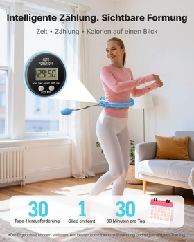 MERACH Hula Hoop pre dospelých s počítadlom kalórií, modrá