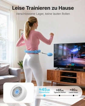 MERACH Hula Hoop pre dospelých s počítadlom kalórií, modrá