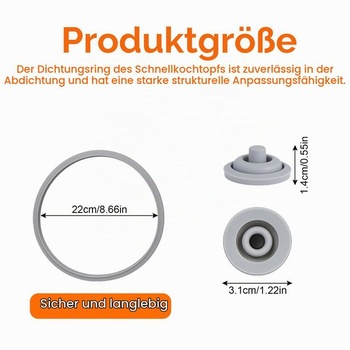 Náhradný tesniaci krúžok pre tlakový hrniec 22 cm pre WMF Perfect a Silit Sicomatic