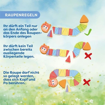HABA MES to go Caterpillar Pink – Prvá hra s pokladaním dlaždíc pre deti od 2 rokov, učenie farieb