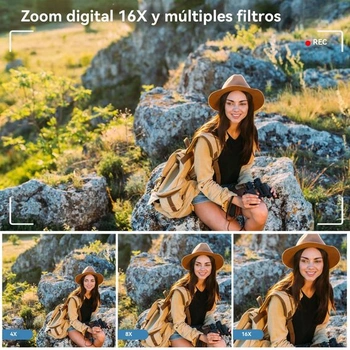 4K digitální fotoaparát 【2 displeje】 - 64 GB, 48 MP, Ultra HD, automatické ostření, kompaktní