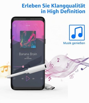 Balenie 2 ks adaptérov z USB-C na 3,5 mm jack pre slúchadlá, audio adaptér typu C pre Android AUX,