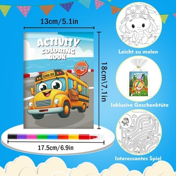 24 mini omaľovánok pre deti s ceruzkami - Párty darček k detským narodeninám - Color-24
