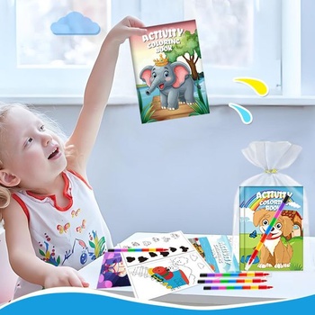 24 mini omaľovánok pre deti s ceruzkami - Párty darček k detským narodeninám - Color-24