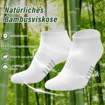 Bambusové ponožky do tenisiek pre ženy, 6/12 párov, priedušné polstrované športové ponožky, bežecké