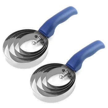 QWORK® 2dielna obojstranná kari kefa, kefa na kone, 4 krúžky, s mäkkou rukoväťou (2 ks)