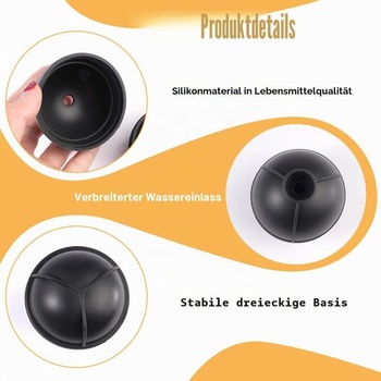 Sada 4 silikonových formiček na led, 6 cm, na led, whisky, koktejly a víno