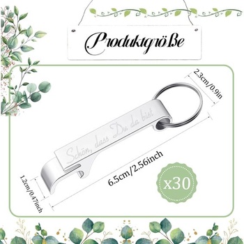 AHEJIOO 30 štýlových kľúčeniek s otváračom na pivné fľaše | Praktický otvárač na fľaše na svadby,
