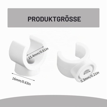 16mm PEX klipy, závěsy na trubky, objímky, držáky na trubky, 20 kusů závěsů s U-hákem, držáky