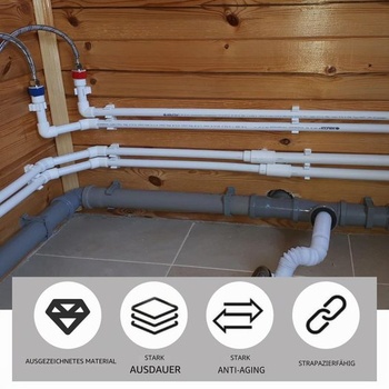 16mm PEX klipy, závesy na rúrky, objímky, držiaky na rúrky, 20 kusov závesov s U-hákom, držiaky