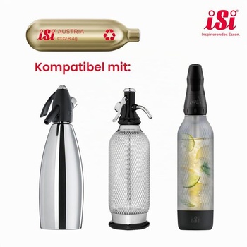 ISI Soda kapsle pro ISI Sodamaker Classic, Soda Siphon, Twist'n Sparkle a Gourmet Whip, 10 kusů,