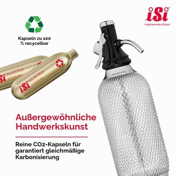ISI Soda kapsule pre ISI Sodamaker Classic, Soda Siphon, Twist'n Sparkle a Gourmet Whip, 10 kusov,