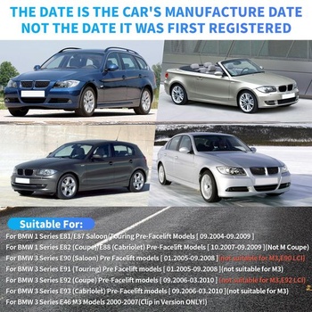 Náhradné sklo zrkadla Mingke pre BMW radu 1 E81 E82 E87 E88 2004-2009, radu 3 E90 E91 E92 E93