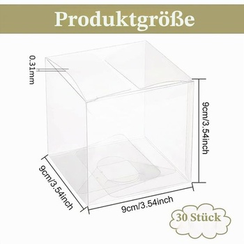 BENECREAT 30 kusov svadobné darčeky v tvare kocky 9x9x9cm darčeková krabička 9x9x9cm (30 kusov)